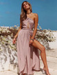 Sexy Hanging Neck Wrapped Chest Holiday Beach Dress