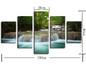 5 Panel Waterfall Painting Canvas Wall Art Picture Home Decoration Living Room Canvas Print Painting--Large Canvas Art Unframed