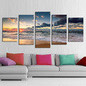 5 Piece(No Frame) Sunset sea Modern Home Wall Decor Canvas Picture Art HD Print Painting On Canvas for Living Room