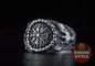 Vegvísir Ring - Corvus, 925 Silver
