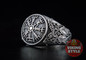 Vegvísir Ring - Ravens, 925 Silver