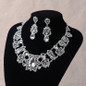 Rhinestone and Crystal Necklace & Earrings Jewelry Set