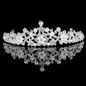 Silver-Plated Flower, Crystal and Pearl Tiara, Necklace & Earrings Wedding Jewelry Set