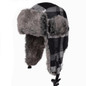 Warm Thick Plaid Trapper Bomber Hat with Earflaps