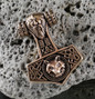 Bronze Fenrir Mjolnir Pendant