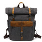 Canvas Leather Travel Daypack 20 Litre Backpack in 5 Colors