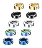 5-6 Pairs Stainless Steel Clip On Earrings for Men Women Hoop Huggie Earrings Non Piercing