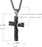 Men's Stainless Steel Pendant Necklace Cross Bible Lords Prayer
