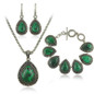 Fashion Vintage Green Malachite Stone Jewelry Sets