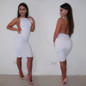 White Sexy Party Dresses Night Club backless Summer Dress