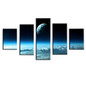 Unframed 5 Panel  Blue Starry Sky Modern Wall Art Picture Printed Painting On Canvas For Home Decoration Wall Painting