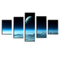 Unframed 5 Panel  Blue Starry Sky Modern Wall Art Picture Printed Painting On Canvas For Home Decoration Wall Painting