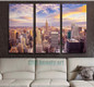 3 Panels New York city picture canvas painting Modern wall picture for living room unframed decorative art print on canvas