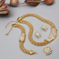 African Dubai Gold Jewelry / Nigerian Crystal Necklace / Hoop Earrings / Italian Jewelry Sets / Wedding Accessories