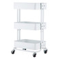 3-Tier Home Cart Kitchen Storage Utility Cart Shelves Multifunction Trolley Service Cart with 4 Swivel Caster Wheels