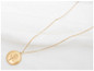 Dainty Gold Color Rose Necklace Pendant