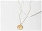 Dainty Gold Color Rose Necklace Pendant