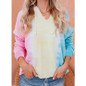 Women's Tie-Dye Hooded Loose Gradient Long-Sleeved Sweatshirt
