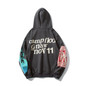 Men Harajuku Fleece Hoodie Hip Hop Hooded Graffiti Letter Print Plus Sweatshirt