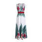 Lady Summer Holiday Floral Beach Boho Maxi V Neck Print Dress Evening Party Sundress