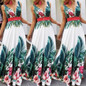 Lady Summer Holiday Floral Beach Boho Maxi V Neck Print Dress Evening Party Sundress