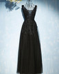 Sexy V-neck Evening Dress Robe De Soiree 2020 High Quality Gray Tulle With Appliques Evening Dresses Long Dress Vestido De Festa