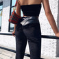 Faux Leather Pencil Pants Casual Elastic Women High Waist Trousers 2019 Autumn Slim Skinny Lady Harem Pants