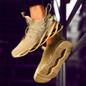Hot selling men's flying woven breathable sports shoes men's casual shoes lightweight breathable wicking wild running shoes lace