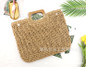 Ins Straw Woven Bag Wooden Rope Woven Bag Retro Leisure Beach Bag Handmade Bag