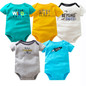 5 PCS/LOT Baby Bodysuits Cotton Infant Jumpsuit Short Sleeve Newborn Baby Clothing 2018 Summer Baby Girls Boys Clothes 6-24Month