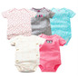 5 PCS/LOT Baby Bodysuits Cotton Infant Jumpsuit Short Sleeve Newborn Baby Clothing 2018 Summer Baby Girls Boys Clothes 6-24Month
