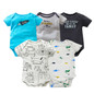 5 PCS/LOT Baby Bodysuits Cotton Infant Jumpsuit Short Sleeve Newborn Baby Clothing 2018 Summer Baby Girls Boys Clothes 6-24Month
