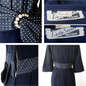 Vintage 50s Navy Blue Polka Dot Party Dress XL