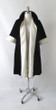 Vintage 50's Black & White Reversible Velvet Evening Swing Coat M