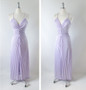 • Vintage 70's 50's 50's Travilla / Marilyn Style Accordion Pleat Lilac Purple Evening Cocktail Party Dress S