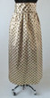 • Vintage 60's Gold Lame Black Checker Diamond Hostess Evening Skirt M