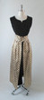 • Vintage 60's Gold Lame Black Checker Diamond Hostess Evening Skirt M