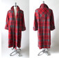 Vintage 50's  Red White Blue Victory Plaid Swing Coat M L