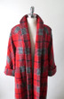 Vintage 50's  Red White Blue Victory Plaid Swing Coat M L