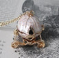 Princess Pumpkin Carriage Charm Locket Necklace