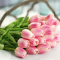1PC PU Tulips Artificial Flowers Real Touch Artificiales Para Decora Mini Tulip for Home Wedding Decoration Flowers