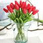 1PC PU Tulips Artificial Flowers Real Touch Artificiales Para Decora Mini Tulip for Home Wedding Decoration Flowers