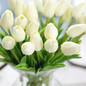 1PC PU Tulips Artificial Flowers Real Touch Artificiales Para Decora Mini Tulip for Home Wedding Decoration Flowers