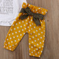 Newborn Infant Luxury Baby Girls Letter Romper Top+Bow Dot Pants Leggings+Headband Outfits Clothes 3PCS Set