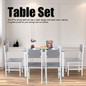 Modern Dining Table & 4 Chairs Set Living Room Kitchen Furniture