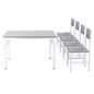 Modern Dining Table & 4 Chairs Set Living Room Kitchen Furniture