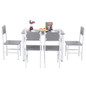 Modern Dining Table & 4 Chairs Set Living Room Kitchen Furniture