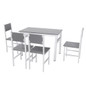 Modern Dining Table & 4 Chairs Set Living Room Kitchen Furniture