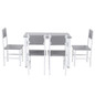 Modern Dining Table & 4 Chairs Set Living Room Kitchen Furniture