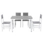 Modern Dining Table & 4 Chairs Set Living Room Kitchen Furniture